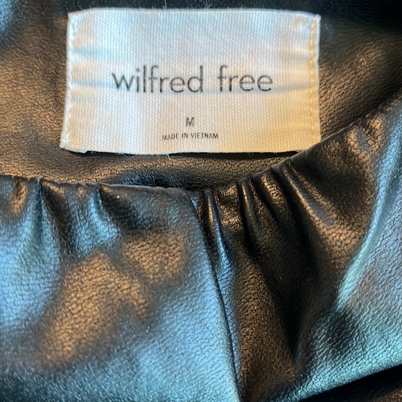 Wilfred Daria Pant Vegan Leather Black Leggings. Aritzia Cruelty Free Tights. - Picture 7 of 8
